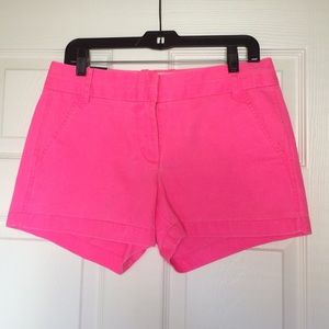 J. Crew Neon Pink Chino Shorts