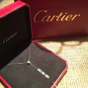 Cartier 18kt white Lariat drop diamond necklace