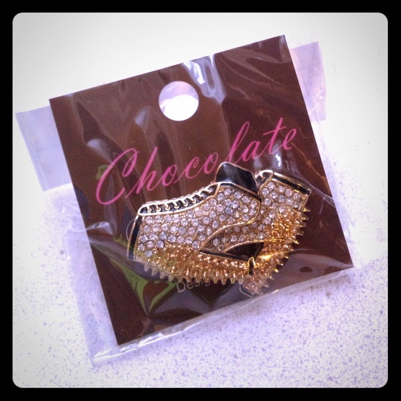 Mini Shoe gold rhinestone and spike earrings