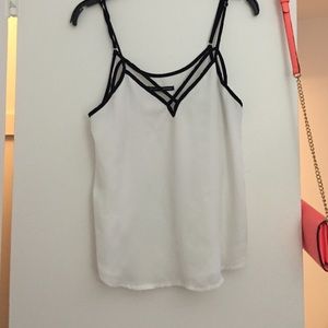 White/Black Tank by Brandy Melville