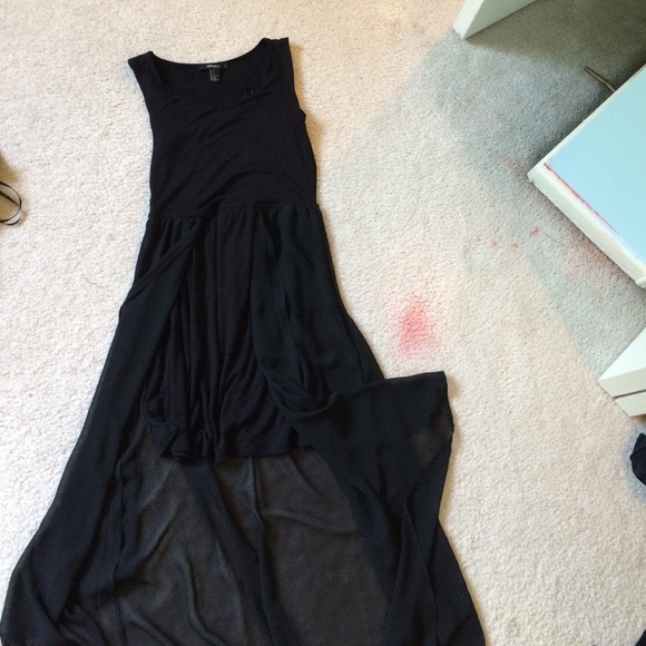 Black high low dress