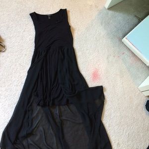Black high low dress