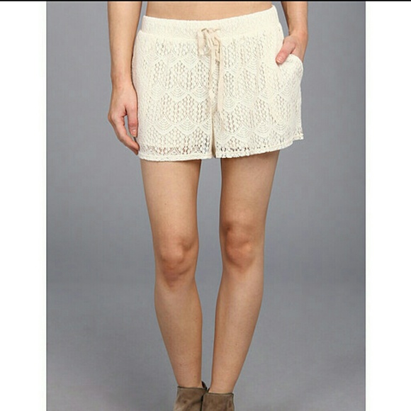 C&C California Crochet Lace Drawstring Short S
