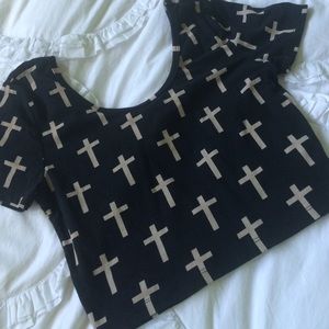 Cross crop top