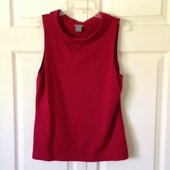 Red Sleeveless Blouse