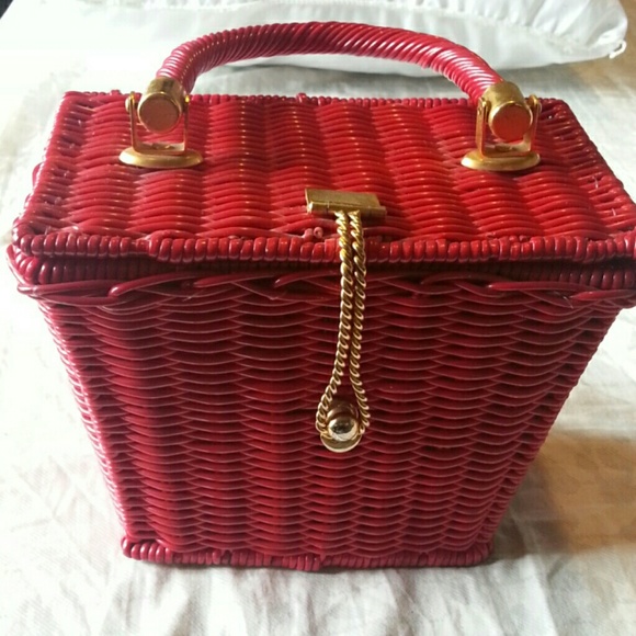 Super Cute Red Basket Pocketbook  $40