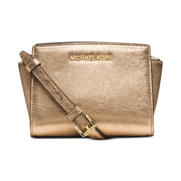 NWT Gold mini Selma Michael kors