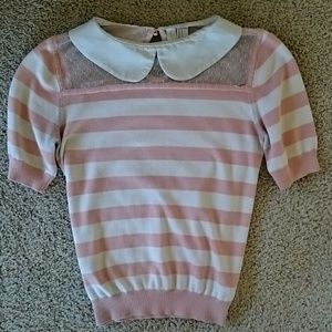 Striped Peter Pan Collar Sweater