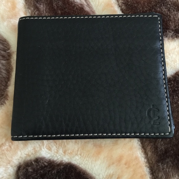Lightly used black leather coach wallet