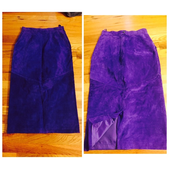 Vintage Real Suede Grape Skirt