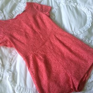 Pink lace romper