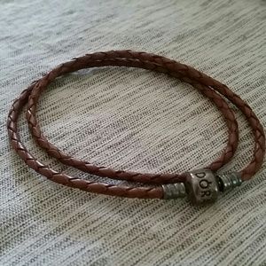 Brown Leather Pandora Bracelet  (No charms)