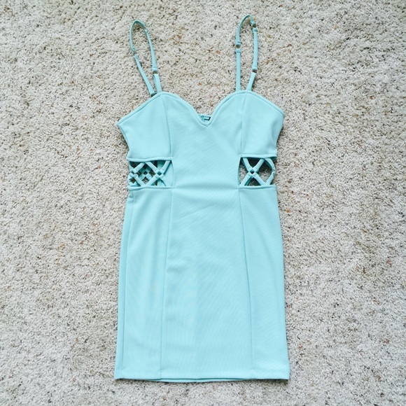 Nasty Gal Dresses & Skirts - Nasty Gal Caged Mint Dress