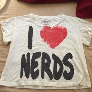 🆓I ❤️ Nerds Crop Top