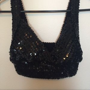 Black Sequined Bralette