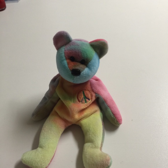 Peace Bear Beanie Babies