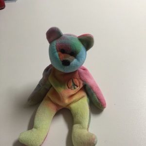 Peace Bear Beanie Babies