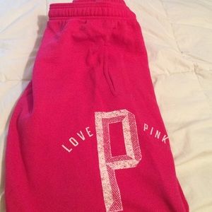 Pink boyfriend fit sweatpants