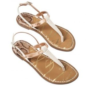 Bone and Rose gold sandals