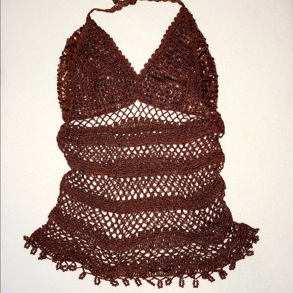 Sequin Crochet halter Top NEW NO TAGS❗️ - Picture 3 of 4