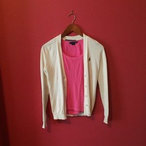 Polo Ralph Lauren sport cardigan and tank
