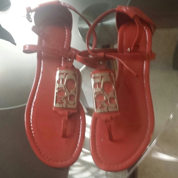 Coach coral sandals