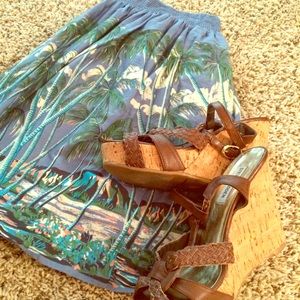 Tropical Anthropologie Skirt