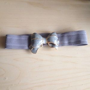 ADD ON ITEM: Gray waist belt with bow