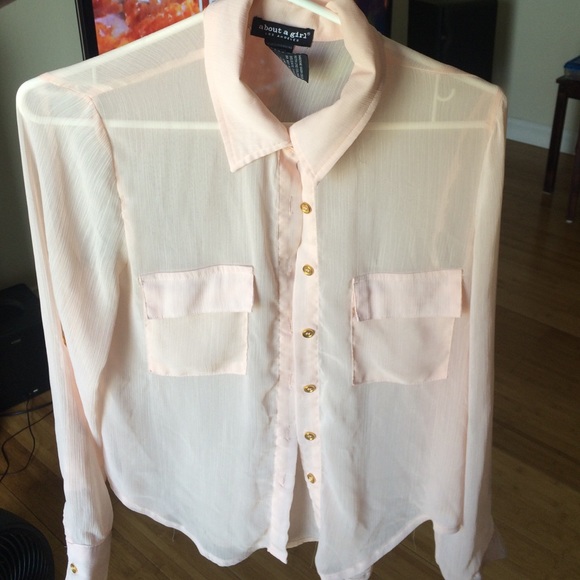 Sheer button up shirt