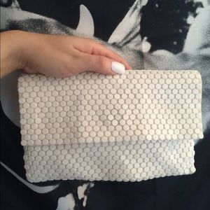 White Beaded Clutch
