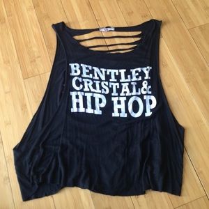 Bentley crystal & hip hop cut shirt
