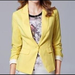 Yellow Cuffed Blazer