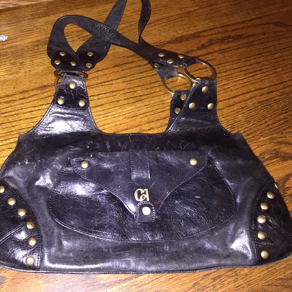 Italian designer black handbag