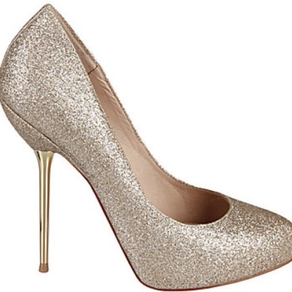 🎉 🎉 Steve Madden Myley Glitter Gold Heels🎉🎉 - Picture 2 of 4