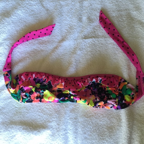 Rainbow colored bikini top