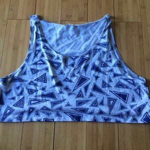 Forever 21 triangle print crop tank top