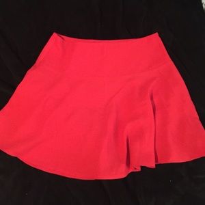 Red mini skirt