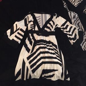 Size small black and white dress