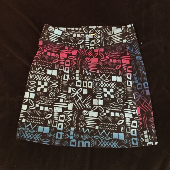 Colorful Aztec skirt.