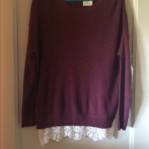 Urban outfitters lace trim sweater