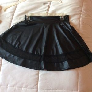 Faux Leather skater skirt