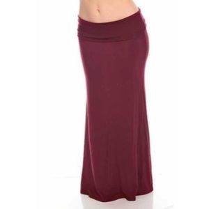 Maroon floor length skirt