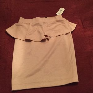 ~~Nude peplum skirt~~