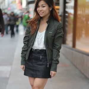 Army green members only jacket