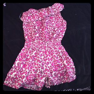 Pink cheetah romper