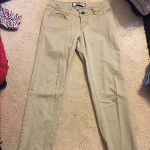 Khaki skinny jeans