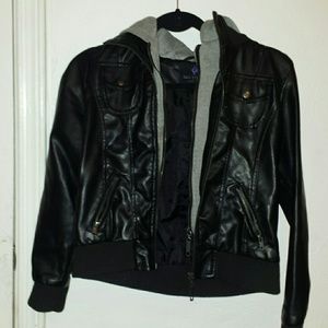 Kids Black "Leather" jacket