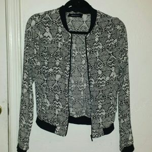 Black and white patterned jacket