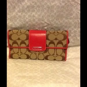 Signature Coach Checkbook Wallet