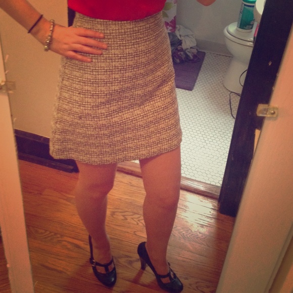 Express Black & White Skirt